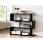 Baxton Studio Barnes Dark Brown Three-Shelf Modern Bookcase - Living Room Furniture