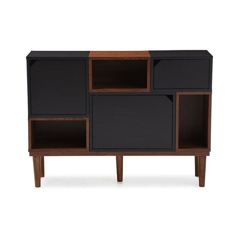 Baxton Studio Anderson Mid-century Retro Modern Oak and Espresso Wood Sideboard Storage Cabinet - Living Room Furniture