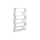 Baxton Studio Barnes White Six-Shelf Modern Bookcase - Living Room Furniture