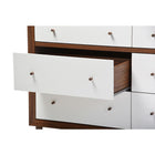 Baxton Studio Harlow Mid-century Modern Scandinavian Style White and Walnut Wood 6-drawer Storage Dresser - Bedroom Furniture