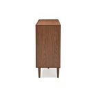 Baxton Studio Harlow Mid-century Modern Scandinavian Style White and Walnut Wood 6-drawer Storage Dresser - Bedroom Furniture
