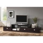 Baxton Studio Marconi Brown Asymmetrical Modern TV Stand - Living Room Furniture
