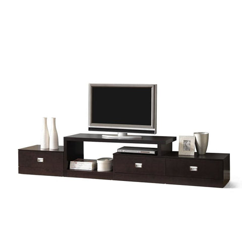 Baxton Studio Marconi Brown Asymmetrical Modern TV Stand - Living Room Furniture