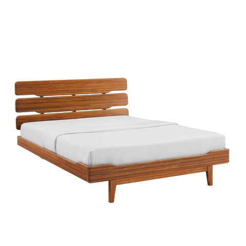 Greenington Currant Queen Platform Bed, Amber-Modern Room Deco