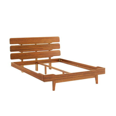 Greenington Currant Queen Platform Bed, Amber-Modern Room Deco