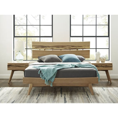 Greenington 3pc AZARA Bamboo Eastern King Platform Bedroom Set - Caramelized with Exotic Tiger - Bedroom