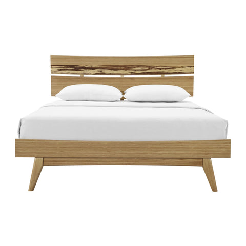 Greenington AZARA Bamboo Queen Platform Bed - Caramelized with Exotic Tiger - Bedroom Beds