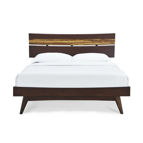 Greenington AZARA Bamboo Queen Platform Bed - Sable with Exotic Tiger - Bedroom Beds