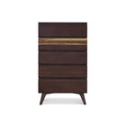 Greenington AZARA Bamboo Five Drawer Chest - Sable with Exotic Tiger - Chest