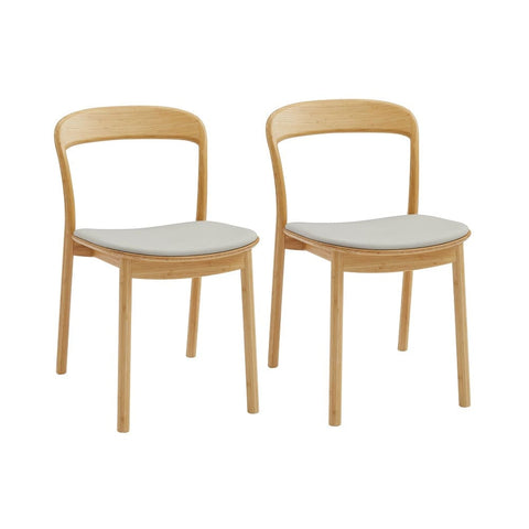 Greenington Hanna Chair Leather Seat, Wheat (Set of 2)-Modern Room Deco