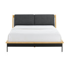 Greenington Santa Cruz Queen Platform Bed with Fabric Wheat - Bedroom Beds