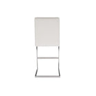 Baxton Studio Toulan Modern and Contemporary White Faux Leather Upholstered Stainless Steel Barstool - Bar Furniture