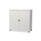 Baxton Studio Marcy Modern and Contemporary White Wood Entryway Handbags or School Bags Storage Sideboard Cabinet - Entryway Furniture