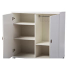 Baxton Studio Marcy Modern and Contemporary White Wood Entryway Handbags or School Bags Storage Sideboard Cabinet - Entryway Furniture