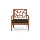 Baxton Studio Jennifer Modern Lounge Chair with Dark Brown Fabric Seat - Living Room Furniture