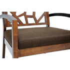 Baxton Studio Jennifer Modern Lounge Chair with Dark Brown Fabric Seat - Living Room Furniture