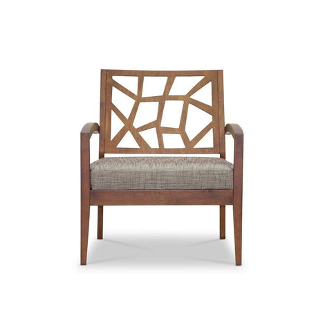 Baxton Studio Jennifer Modern Lounge Chair with Gravel Fabric Seat - Living Room Furniture