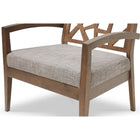 Baxton Studio Jennifer Modern Lounge Chair with Gravel Fabric Seat - Living Room Furniture