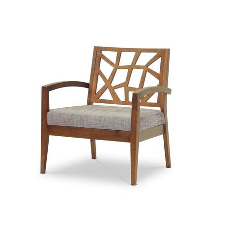 Baxton Studio Jennifer Modern Lounge Chair with Gravel Fabric Seat - Living Room Furniture