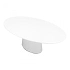 Moes Otago Oval Dining Table White - Dining Tables