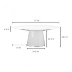 Moes Otago Oval Dining Table White - Dining Tables