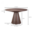 Moes Otago Dining Table Round Walnut - Dining Tables