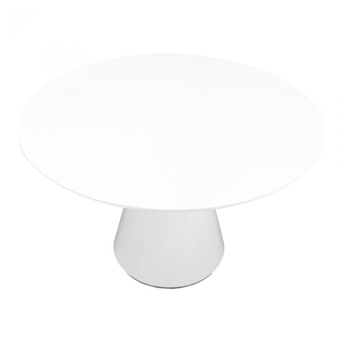 Moes Otago Dining Table Round White - Dining Tables