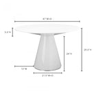 Moes Otago Dining Table Round White - Dining Tables