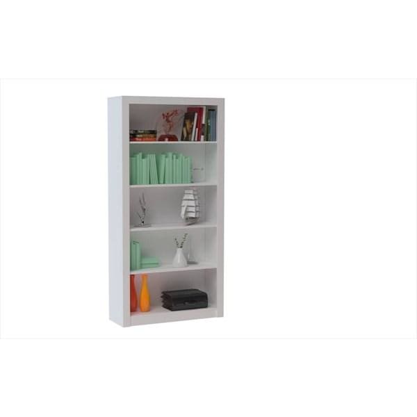Accentuations by Manhattan Comfort Classic Olinda Bookcase 1.0 with 5 Shelves - White - Shelves & Cases