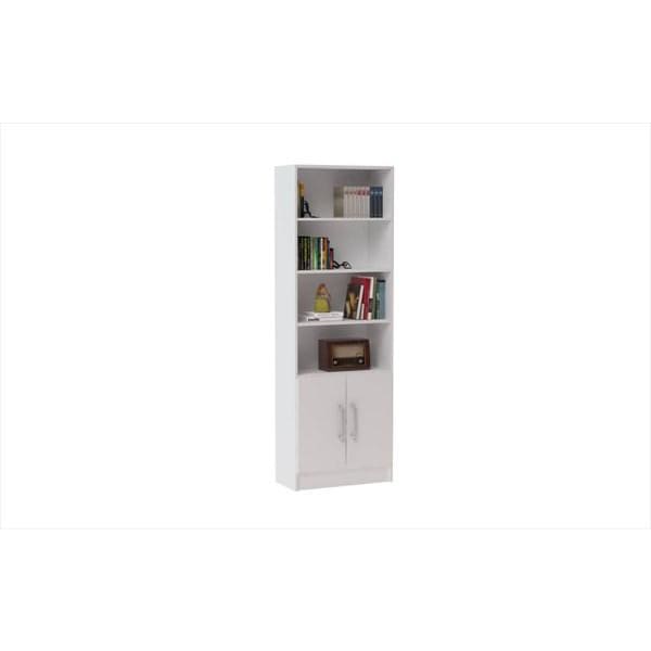 Accentuations by Manhattan Comfort Practical Catarina Cabinet with 6 Shelves - White - Shelves & Cases