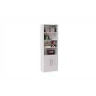 Accentuations by Manhattan Comfort Practical Catarina Cabinet with 6 Shelves - White - Shelves & Cases