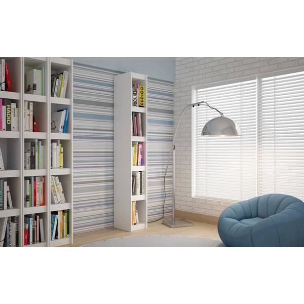 Accentuations by Manhattan Comfort Valuable Parana Bookcase 1.0 with 5 Shelves - White - Shelves & Cases