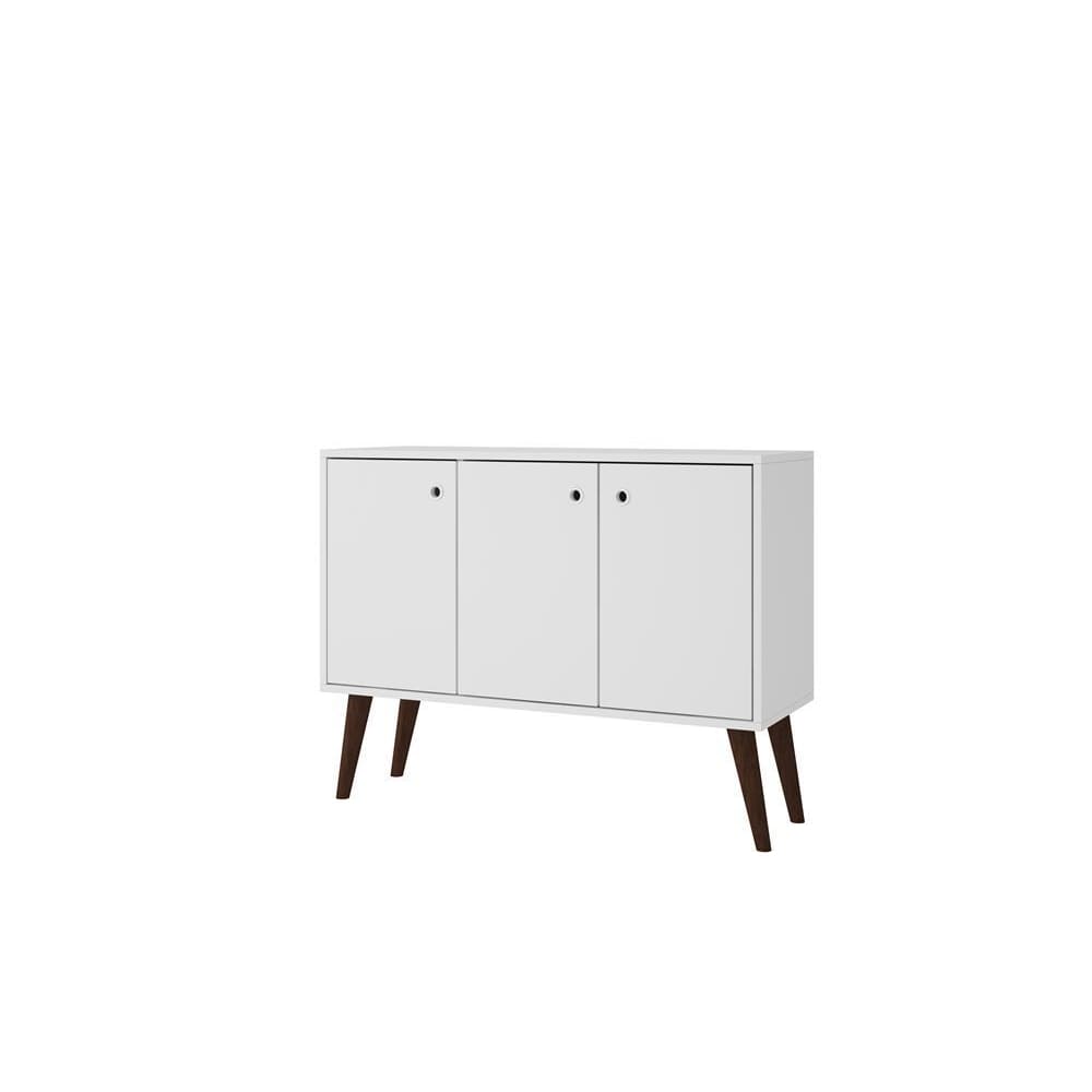 Manhattan Comfort Bromma 35.43 Buffet Stand with 3 Shelves and 3 Doors - White - Other Tables