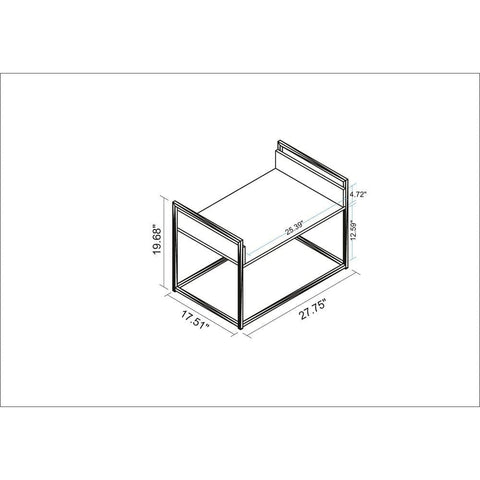 Manhattan Comfort Ellis 27.76 Coffee Table - Coffee Tables