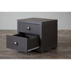 Baxton Studio Espresso Silverstone Modern Nightstand - Bedroom Furniture