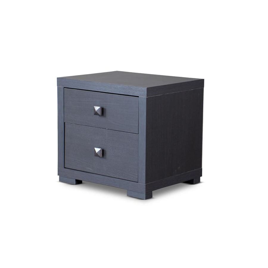 Baxton Studio Espresso Silverstone Modern Nightstand - Bedroom Furniture