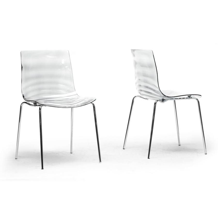 Baxton Studio Marisse Clear Plastic Modern Dining Chair - Dining Room