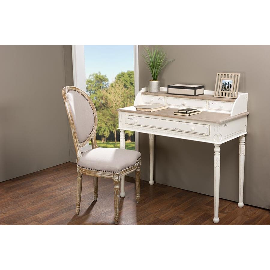 Baxton Studio Anjou Traditional French Accent Writing Desk - Home Office Furniture