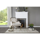 Baxton Studio Napoleon Traditional French Accent ChairAsh - Living Room Furniture