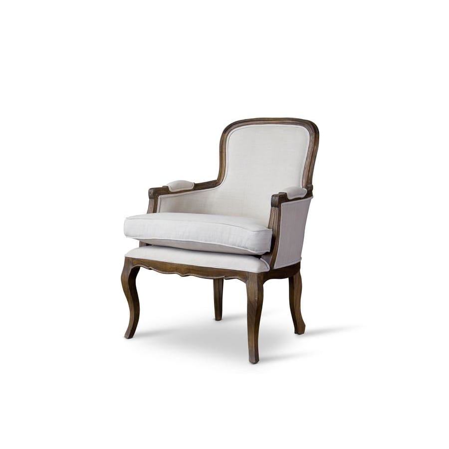 Baxton Studio Napoleon Traditional French Accent ChairAsh - Living Room Furniture