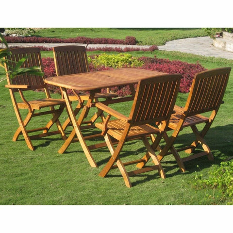 International Caravan Royal Tahiti Almeria 5-Piece Patio Set - Outdoor Furniture