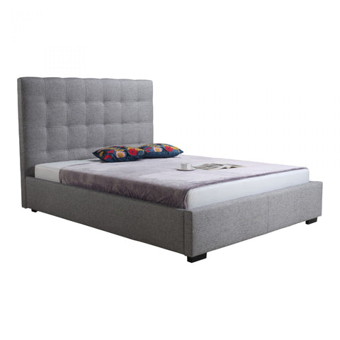 Moes Belle Storage King Bed - Light Grey - Bedroom Beds