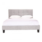Moes Eliza Queen Bed Grey Fabric - Bedroom Beds