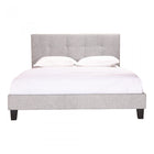 Moes Eliza Queen Bed Grey Fabric - Bedroom Beds
