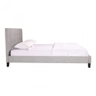 Moes Eliza Queen Bed Grey Fabric - Bedroom Beds