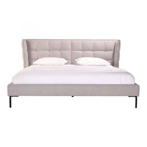 Moes Ostalo King Bed Grey - Bedroom Beds