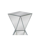 Baxton Studio Rebecca Contemporary Multi-Faceted Mirrored Side Table - Living Room Furniture