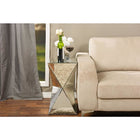 Baxton Studio Rebecca Contemporary Multi-Faceted Mirrored Side Table - Living Room Furniture