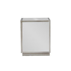 Baxton Studio Currin Contemporary Mirrored 3-Drawer Nightstand - Bedroom Furniture