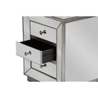 Baxton Studio Currin Contemporary Mirrored 3-Drawer Nightstand - Bedroom Furniture